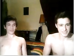 Two young boyfriends got naked at front of webcam